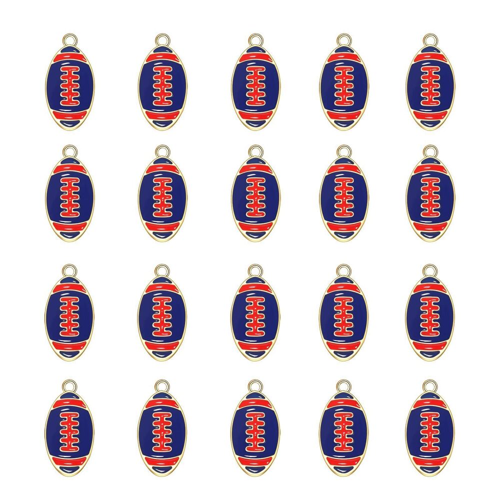 9508 20PCS Sports Charms Enamel Basketball Baseball Pendant Charms